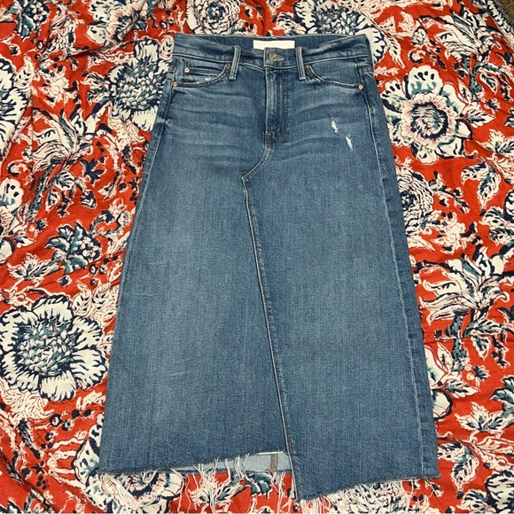 Mother The straight a step midi fray skirt - Picture 13 of 16